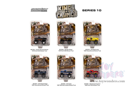 Greenlight - Kings of Crunch Series 10 (1/64 scale diecast model car, Asstd.) 49100/48