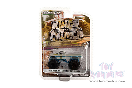 Greenlight - Kings of Crunch Series 11 | Ford F-250 Monster Truck - Crime Time State Trooper (1979, 1/64 scale diecast model car, Beige) 49110C/48