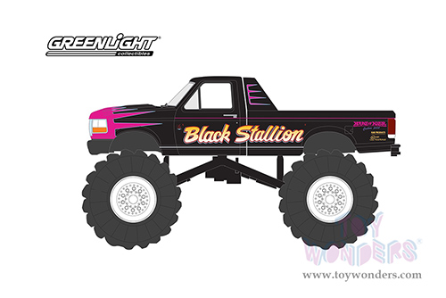 Greenlight - Kings of Crunch Series 11 | Ford F-250 Monster Truck - Black Stallion (1992, 1/64 scale diecast model car, Black) 49110E/48
