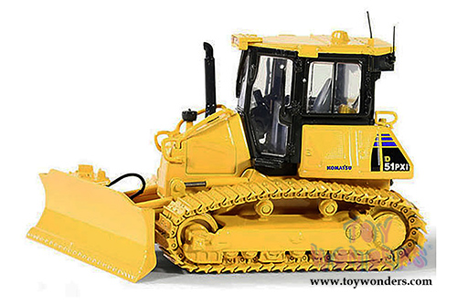 First Gear - Komatsu D51PXi-22 Dozer with Hitch (1/50 scale die cast model car, Yellow) 50-3283