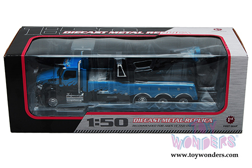 First Gear - Kenworth T880 With Rotator Wrecker (1/50 scale die cast model car, Blue with Black) 50-3333