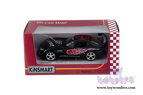 5039FWBK Kinsmart Dodge Viper Race Car Diecast Model Car Window Box Package