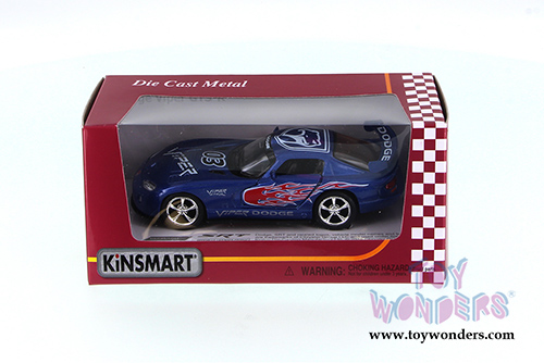 5039FWBU Kinsmart Dodge Viper Race Car Diecast Model Car Window Box Package