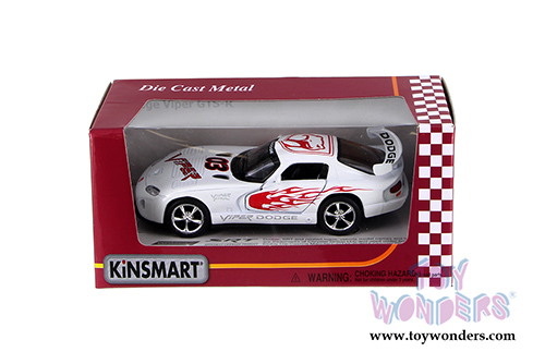5039FWW Kinsmart Dodge Viper Race Car Diecast Model Car Window Box Package