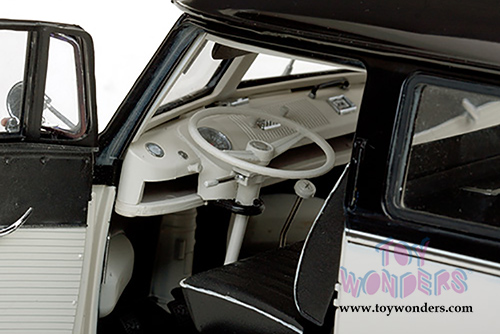 Sun Star - Volkswagen Minibus (1958, 1/12 scale diecast model car, Black/ Beige Gray) 5064