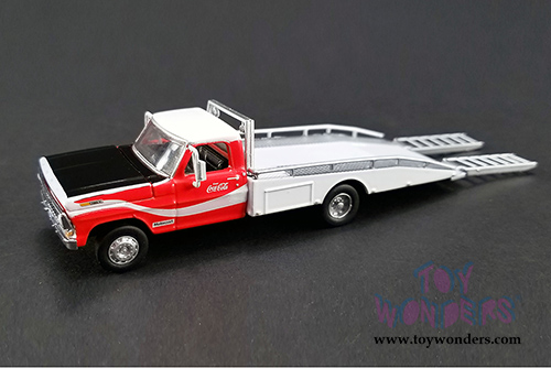 Greenlight/ACME - Allan Moffat Racing 1968 Ford F-350 Ramp Truck & 1969 Ford Mustang Boss 302 Trans Am #9 Coca Cola (1968-1969, 1/64 scale diecast model car, Red/White) 51139