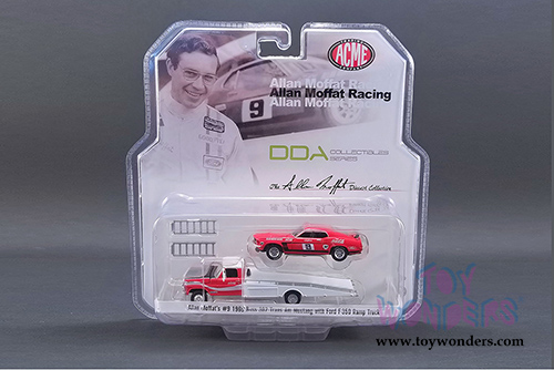 Greenlight/ACME - Allan Moffat Racing 1968 Ford F-350 Ramp Truck & 1969 Ford Mustang Boss 302 Trans Am #9 Coca Cola (1968-1969, 1/64 scale diecast model car, Red/White) 51139