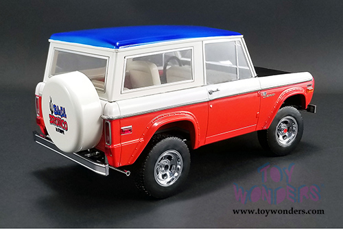 Greenlight/Acme | Ford Baja Bronco Stroppe (1971, 1/18 scale diecast model car, Red/White/Blue) 51173
