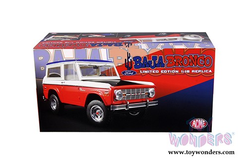 Greenlight/Acme | Ford Baja Bronco Stroppe (1971, 1/18 scale diecast model car, Red/White/Blue) 51173