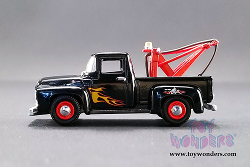 Greenlight/ACME - Stacey David's GearZ Ford F-100 Wrecker Tow Truck "What are you working on?" (1956, 1/64 scale diecast model car, Black) 51248