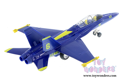 X-Force Commander U.S. Navy F-18 Hornet Blue Angels (9" diecast model, Blue/Yellow)  51301