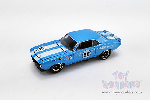 Greenlight/ACME - 1967 Chevrolet&reg; C-30 Ramp Truck with 1970 Chevrolet&reg; Trans Am Camaro&reg; #5 (1/64 scale diecast model car, Light Blue/White stripes) 51345