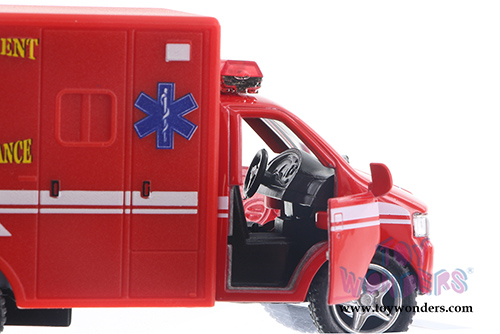 Kinsmart - Rescue Team Ambulances (5" diecast model car, Red) 5259DR