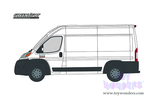 Greenlight - Route Runners Series 2 | Ram Promaster® 2500 Cargo High Roof Van (2019, 1/64 scale diecast model car, Bright White) 53020F/48