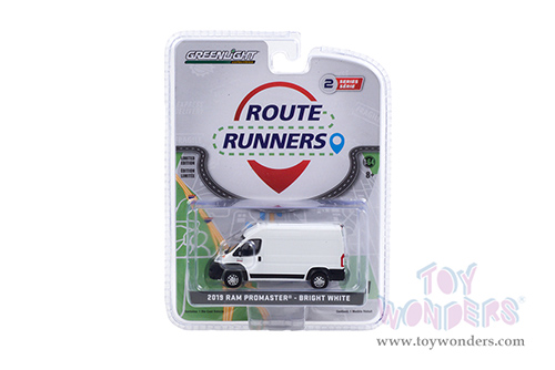 Greenlight - Route Runners Series 2 | Ram Promaster® 2500 Cargo High Roof Van (2019, 1/64 scale diecast model car, Bright White) 53020F/48