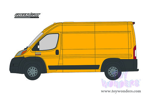 Greenlight - Route Runners Series 4 | Dodge Ram ProMaster 2500 Cargo High Roof Van "School Bus" (2021, 1/64 scale diecast model car, Yellow) 53040F/48
