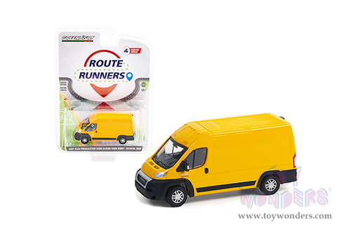 Greenlight - Route Runners Series 4 | Dodge Ram ProMaster 2500 Cargo High Roof Van "School Bus" (2021, 1/64 scale diecast model car, Yellow) 53040F/48