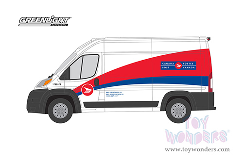 Greenlight - Route Runners Series 5 | Ram ProMaster 2500 Cargo High Roof Van "Canada Post" (2019, 1/64 scale diecast model car, White and Red) 53050D/48