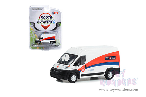 Greenlight - Route Runners Series 5 | Ram ProMaster 2500 Cargo High Roof Van "Canada Post" (2019, 1/64 scale diecast model car, White and Red) 53050D/48