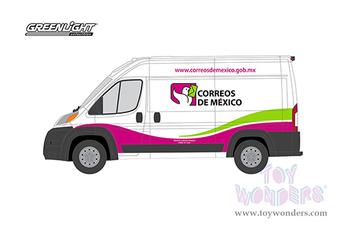 Greenlight - Route Runners Series 5 | Ram ProMaster 2500 Cargo High Roof Van "Correos de Mexico (Mexican Postal Service)" (2021, 1/64 scale diecast model car, White) 53050F/48
