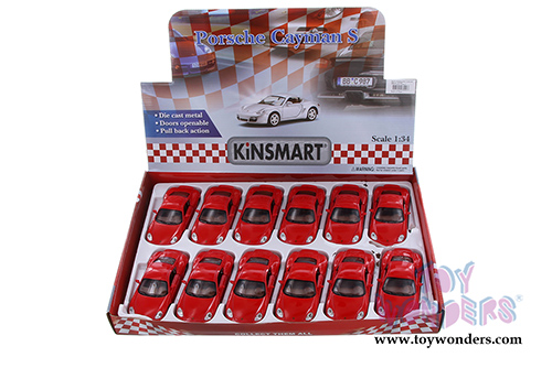 Kinsmart - Porsche Cayman S Hardtop (1/34 scale diecast model car, Red) 5307DR