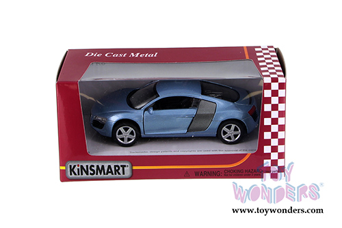 Kinsmart - Audi R8 Hard Top (1/36 scale diecast model car, Blue) 5315WBU