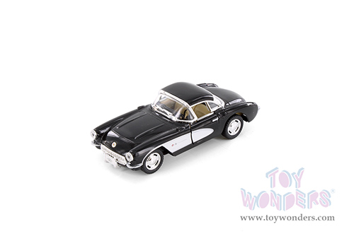 5316/2D Kinsmart 1957 Chevrolet Corvette Black Diecast Model Car
