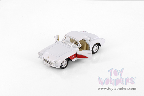 5316/2D Kinsmart 1957 Chevrolet Corvette White Diecast Model Car
