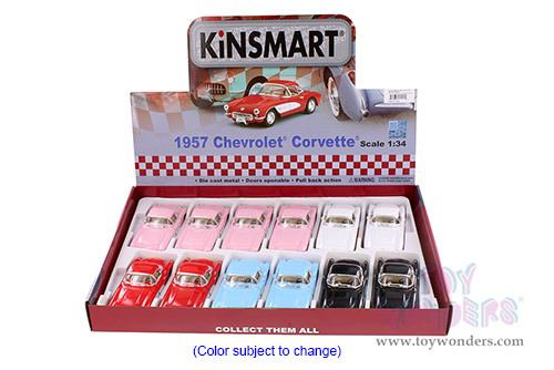 5316/2D Kinsmart 1957 Chevrolet Corvette Diecast Model Car Display Box Package