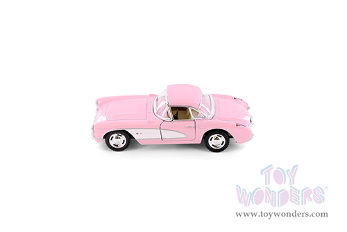 5316DPK Kinsmart Pink 1957 Chevrolet Corvette Diecast Model Car