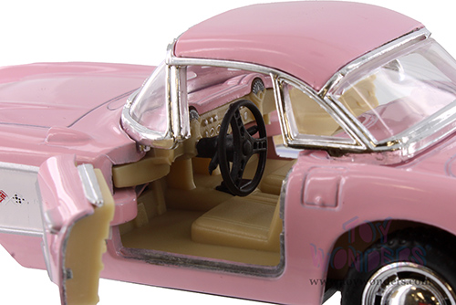 5316DPK Kinsmart Pink 1957 Chevrolet Corvette Diecast Model Car