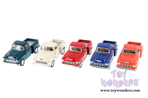 Kinsmart - Chevy Stepside Pickup (1955, 1/32 scale diecast model car, Asstd.) 5330/5D