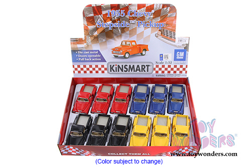 5330D Kinsmart 1955 Chevy Stepside Pickup Diecast Model Car Display Box Package