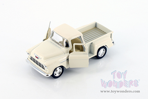 Kinsmart - Chevy® Stepside Pickup (1955, 1/32 scale diecast model car, Ivory) 5330DIV