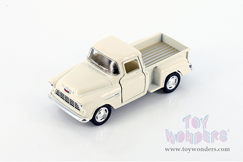 Kinsmart - Chevy® Stepside Pickup (1955, 1/32 scale diecast model car, Ivory) 5330DIV