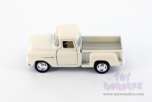 Kinsmart - Chevy® Stepside Pickup (1955, 1/32 scale diecast model car, Ivory) 5330DIV