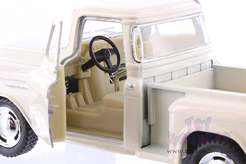 Kinsmart - Chevy® Stepside Pickup (1955, 1/32 scale diecast model car, Ivory) 5330DIV