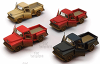 Kinsmart - Chevy Stepside Muddy Pickup (1955, 1/32 scale diecast model car, Asstd.) 5330DY
