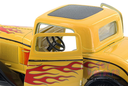 5332DF Kinsmart 1932 Ford 3-Window Coupe with Flames Diecast Model Car