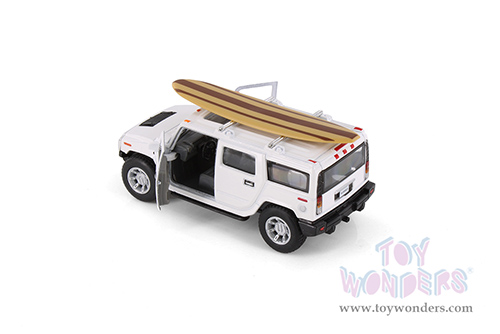 5337DS1 Kinsmart 2008 Hummer H2 SUV with Surfboard Diecast Model Car