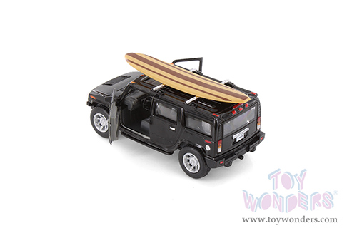 5337DS1 Kinsmart 2008 Hummer H2 SUV with Surfboard Diecast Model Car