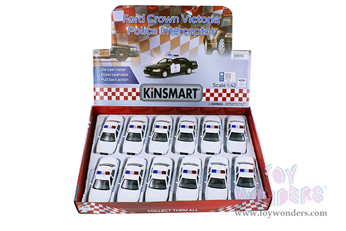 5342D Kinsmart Ford Crown Victoria Police Interceptor Diecast Model Car Display Box Package