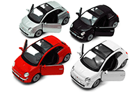 Kinsmart - Fiat 500 Hardtop w/ Sunroof (2007, 1/28 scale diecast model car, Asstd.) 5345D