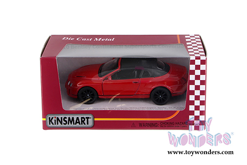 Kinsmart - Bentley Continental Supersports Convertible (2010, 1/38 scale diecast model car, Red) 5353WR