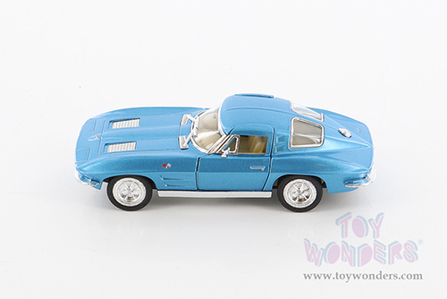 5358WBU Kinsmart 1963 Chevrolet Corvette Sting Ray Diecast Model Car
