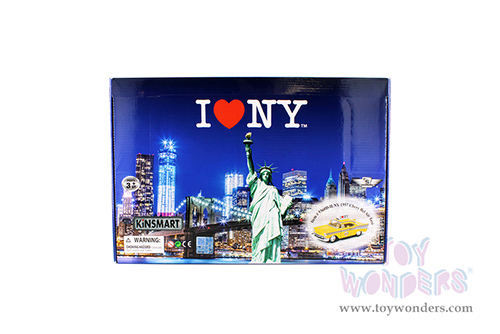 Showcasts Collectibles - I Love New York Chevrolet® Bel Air Taxicab (1957, 1/40 scale diecast model car, Yellow) 5360D-ILNY