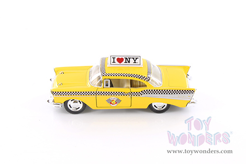 Showcasts Collectibles - I Love New York Chevrolet® Bel Air Taxicab (1957, 1/40 scale diecast model car, Yellow) 5360D-ILNY