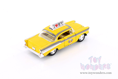 Showcasts Collectibles - I Love New York Chevrolet® Bel Air Taxicab (1957, 1/40 scale diecast model car, Yellow) 5360D-ILNY