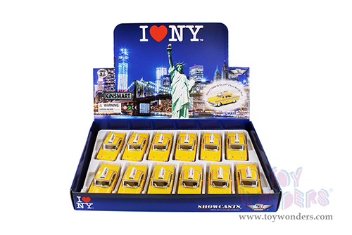 Showcasts Collectibles - I Love New York Chevrolet® Bel Air Taxicab (1957, 1/40 scale diecast model car, Yellow) 5360D-ILNY