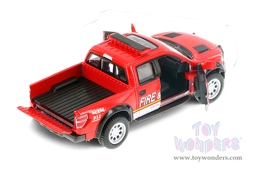 5365DPR/R Kinsmart 2013 Ford F-150 SVT Raptor SuperCrew Fire Rescue Pickup Diecast Model Car